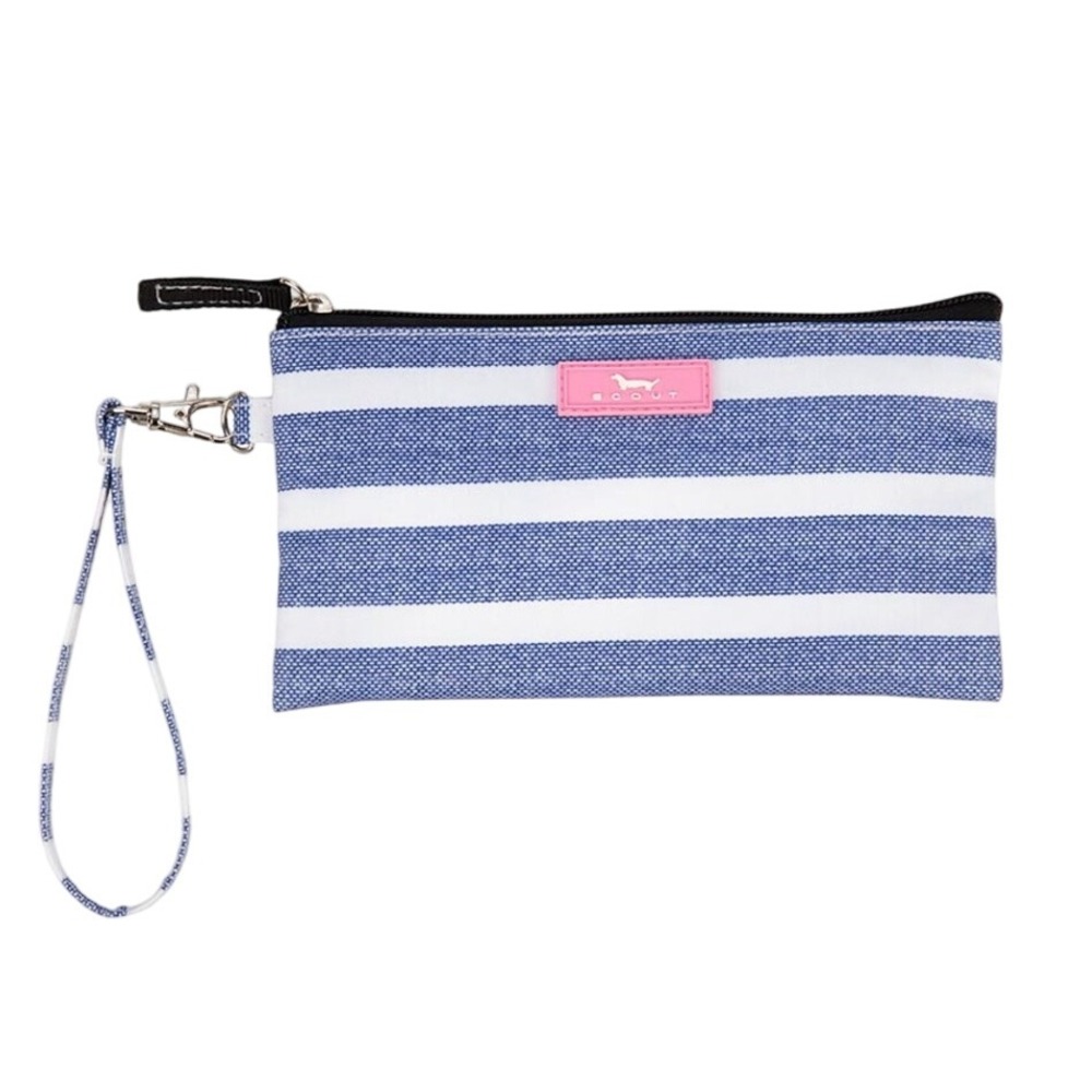 New With Tags Scout‎ Kate Wristlet Oxford Blues Striped Waterproof